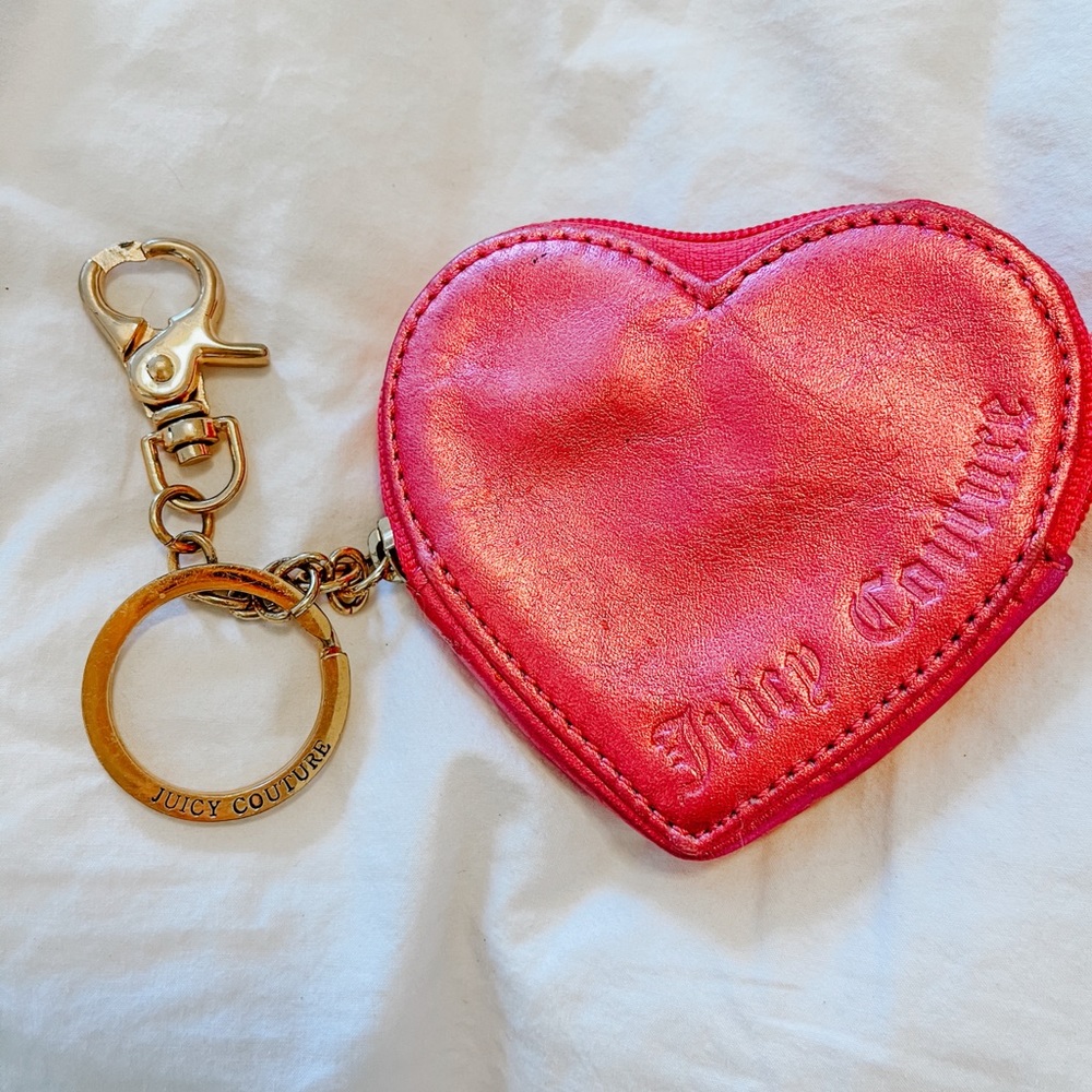 Juicy Couture Heart Change Purse Keychain